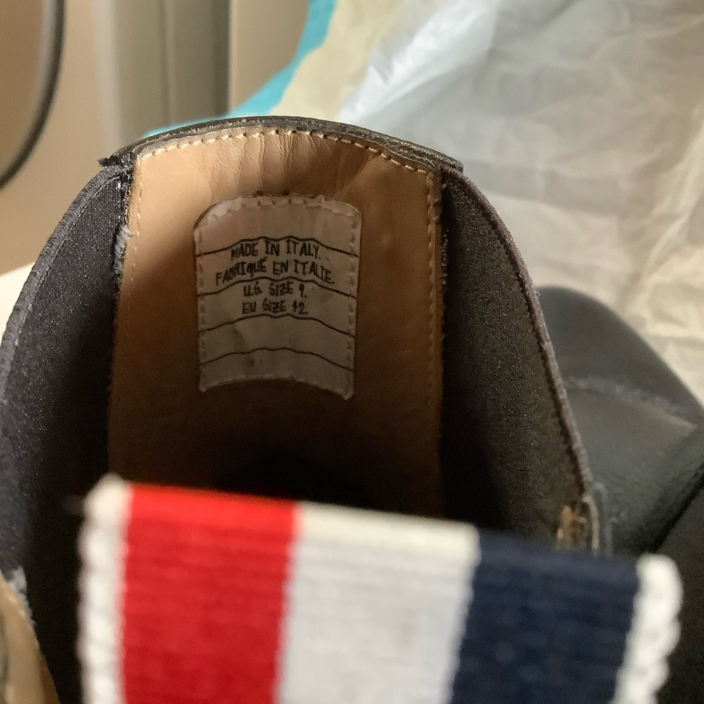 Thom Browne 4-Bar Grained Leather Chelsea Boots in Black Men’s Sz. EU-42/US-9​ - Picture 7 of 15